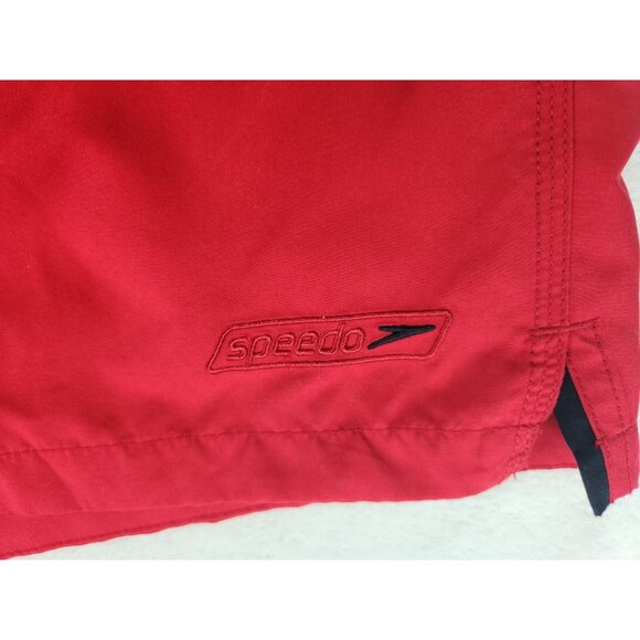 Speedo Mens Shorts Swim Trunks Red Size XXL String Waistband - Picture 4 of 14